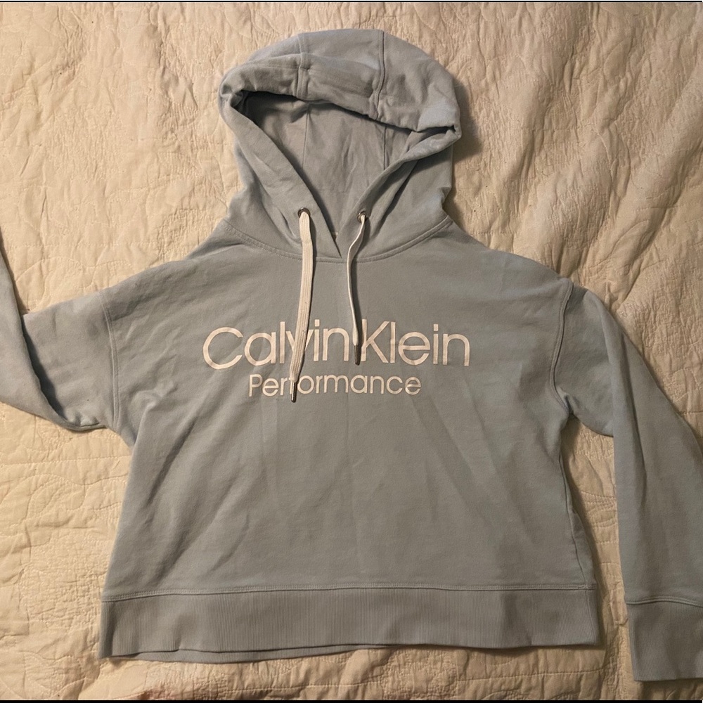 Calvin Klein Baby Blue Hoodie Women’s L
